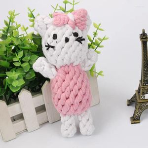 Appareils pour chiens 1pc molaire mouton corde jouet tissé chat poupée coton créatif coton