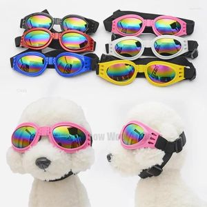 Vêtements de chien 1pcs Mode Pliable Pet Dogs Lunettes de soleil Lunettes de soleil imperméables pour petites lunettes de grande taille Lunettes de vue Accessoires