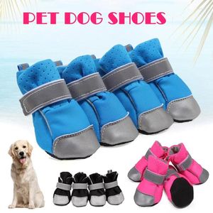 Appareils pour chiens 4pcs Antisiskid Pet Dogs Chaussures Chaussures Puppy Imperproof Anti-Slip Rain Snow Boots Footwear Breathable pour les petits chats