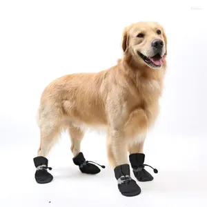 Ropa para perros 4pcs zapatos de mascotas de invierno nieve nieve antideslizante botines impermeables calcetines de goma para pequeño cuidado calzado cachorro