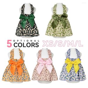 Ropa para perros 5 estilos de princesa vestidos de princesa falda floral de algodón ropa de algodón ropa dulce para perros pequeños