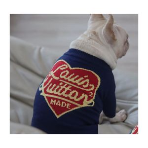 Ropa para perros Otoño Invierno Ropa de abrigo Suéter de diseñador Schnauzer Bldog francés Teddy Pequeño Mediano Gato de lujo Sudadera Artículos para mascotas Dr Dh3Ho