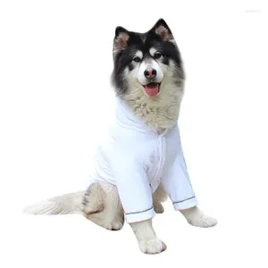 Appareils pour chiens GRAND BATROBE Large Pet Bath Taies Absorbant Puppy Mingle Automne Hiver Microfibre Pyjama Soft Pyjamas pour chat