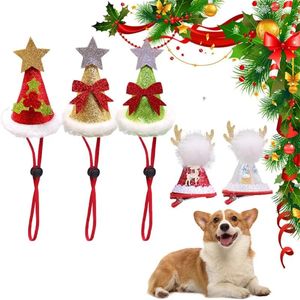 Appareau de chien Bow Knot Hat drôle de dragulement Dacron Dacron Pet Hair Clip Snowflake Decoration Cat and Headgear Christmas