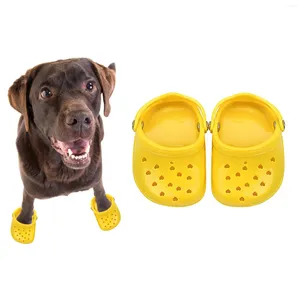 Ropa de perro Chew juguete Pet pantallas transpirables calzado no litigante para grandes zapatos agujeros de color caramelo malla de verano