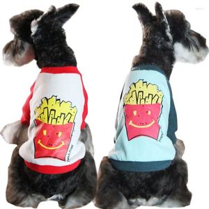 Vêtements pour chiens Chips Imprimer Automne Printemps Vêtements pour animaux de compagnie Motif Chat Sweatershirt Sweat à capuche Bichon Teddy Petit