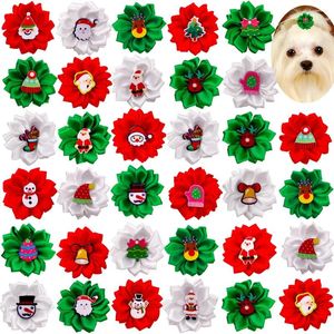 Vêtements de chien de Noël coloré toilettage pour animaux de compagnie bande de caoutchouc couvre-chef Teddy bricolage cheveux arcs accessoires en épingle à cheveux