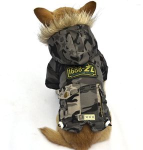 Vêtements pour chiens Manteau de camouflage classique Vêtements pour chiots d'hiver Armée Vert