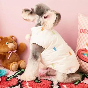 Vêtements pour chien épaississer ours down jeswet manteau carton d'automne hiver hiver chaud chiot mignon chihuahua imprimé mascotas de garçon blanc