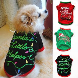 Ropa para perros Cottton O Camiseta Neck Chirt Navidad para una pequeña masa