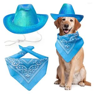 Vêtements de chien mignon belles animaux de compagnie de boucle ajusté de boucle de boucle de boucle cowboy ensemble de chapeau confortable