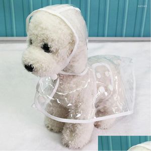 Vêtements de chien Vêtements de chien imperméables imperméables transparents XS-XL imperméable printemps été manteaux de pluie vêtements légers accessoires pour animaux de compagnie chiot D Dhwpe
