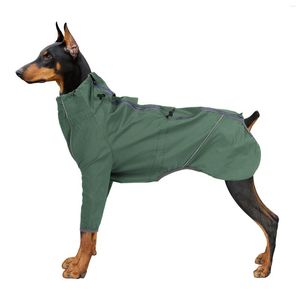 Appareils de chien chiens grands avant petits rayures pluvies nocturnes arc-de-papier ajusté les jambes de veste pour les temps moyens extérieurs imperméables