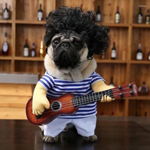 Ropa para perros Guitarra divertida Ropa para mascotas Disfraz Disfraces Fiesta Regalo Decoración de Navidad Guitarrista Actuar