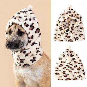 Appareils pour chien Léopard Print Hat à mode motif hiver Soft confortable Fournitures pour animaux de compagnie pour chiens Chits de chats Météo