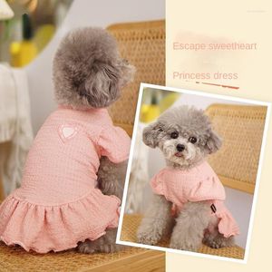 Vêtements pour chiens en vente robe pour animaux de compagnie pour petits petits chiots roses verts bleus Animal chat Tutu jupe de fête de mariage vêtements Chihuahua