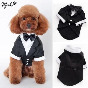 Habitant de vêtements pour chiens Tuxedo costume à nœud noué