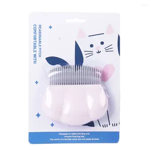 Vêtements pour chiens de toilettage de toilettage 1pcs Épilation des cheveux de chat massage de la coquille de la brosse de deshedding et déménagement en fourrure emmêlé