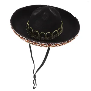 Ropa para perros Sombrero para mascotas Disfraces de gato con estilo para mascotas Decoraciones de fiesta Accesorio Sombreros de gorra de paja mexicana