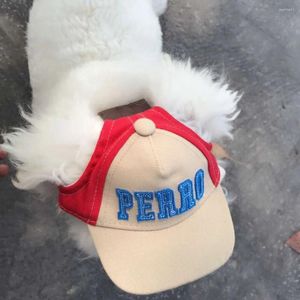 Ropa de perro Pet Capiña de pico lindo alfabeto pequeño sombrero casual de verano lienzo al aire libre Chihuahua Yorkshire Productos Gorra Perro