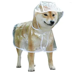 Vêtements pour chiens Cape de pluie pour animaux de compagnie Transparent léger coupe-vent veste extérieure imperméable approvisionnement