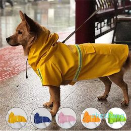Vêtements pour chiens Imperméable imperméable réfléchissant pour animaux de compagnie Safe Walk the Dog Raincoats Outwears accessoires Drop Ship
