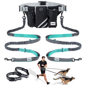 Bolsas de entrenamiento para mascotas de ropa para perros Correa de cintura ajustable Franja reflectante para correr caminando caminatas Juego de ciclismo 230814