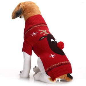 Vêtements pour chiens Jolis vêtements de Noël pour animaux de compagnie Pull Dress Up Stretchy Christmas Deer Snowflake Print Knitting Sweater