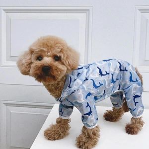 Vêtements imperméables pour chiens, imperméables, imprimés de dessins animés, avec capuche pour petits et moyens chiens, vêtements coupe-vent avec fermeture à bouton-pression