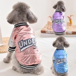 Vêtements pour chiens Shinny Trench Coat pour XS XXXL Petit Petit Moyen Chiot Animal Veste de baseball Uniforme d'hiver Automne Vêtements de chat Tenue