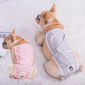 Vêtements pour chiens Pantalons courts Impression Design Soins de santé Couche-culotte respirante réglable pour animaux de compagnie physiologiques pour chiens femelles