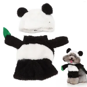 Vêtements pour chiens doux Halloween Panda chapeau casquettes vêtements mignons ensemble automne hiver produits pour animaux de compagnie chauds Costume de chiot