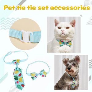 Vêtements pour chiens Costume Bow Tie Accessoires Sky Pet Print Blue Banana Gentleman Out Câble 15 pieds Chat S pour la nourriture et l'eau en céramique