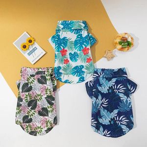 Vêtements pour chiens vêtements pour animaux de compagnie cool plage de style hawaïen chemise de chat à manches courtes à manches noix de coco