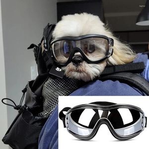 Ropa para perros Gafas de sol Gafas Correa ajustable para viajes Esquí y nieve antivaho Mascota Mediana a grande