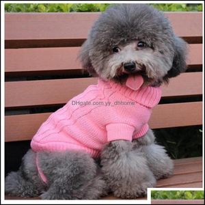 Fournitures de vêtements pour chiens Pet Home Garden Grossiste-Petit Chiot Chat Pull chaud Costumes d'hiver Vêtements Manteau en tricot Drop Livraison 2021 L1