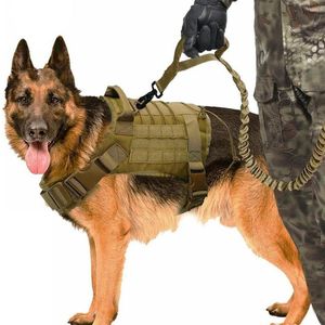 Ropa para perros, chaleco táctico, ropa militar transpirable con Molle y mango resistente para entrenamiento, arnés para caminar