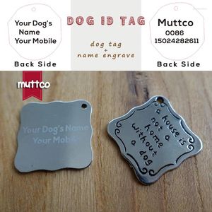 Appareils pour chien Lettrage laser en gros de Kirsite Alloy Auto-Design Pet Tag Diy Letter Square ID CARVE DOGS NOM ET TEL DIT-003-3