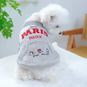 Vêtements d'hiver pour chiens, fabricants de vêtements pour chats, vente en gros, chaud et confortable, broderie Paris, sweat à capuche quotidien pour chiens en 2024