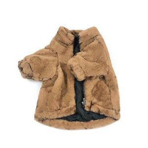 Chien Vêtements Hiver Épaissir Fourrure Bldog Manteaux Ins Mode Flore Motif Animaux Vestes Cadeau De Noël Pour Teddy Bichon Survêtement Thx Othmt