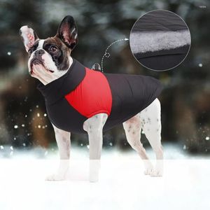 Vêtements de chien hiver chaud chiens manteaux à glissière vestes de chiot solides avec anneau de laisse 2-30kg vêtements pour animaux de compagnie fournitures d'automne vêtements d'extérieur imperméables