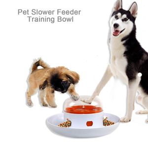 Comederos para perros Alimentadores Alimentador interactivo para perros Tazón Diseño novedoso Empuje para perros y gatos Alimentación lenta Comida Dispensador de refrigerios Entrenamiento para perros Big Dog Feeding Bowel 230625