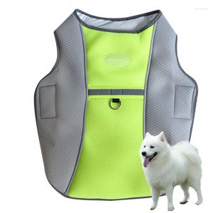 Cubiertas de asiento para el automóvil para perros chaqueta de chaleco de enfriamiento para perros Evaporation Coacher Coat Ajustable con tira reflectante pequeña