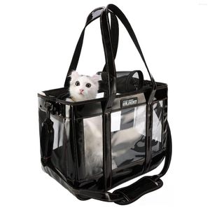 Couvercles de siège d'auto pour chiens Edenpetz Fashion transparent transparent Pet Cat Cat Carrier Charge 7kg Puppy Kitty chaton portant épaule pliante PU Handsbag