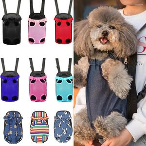 Housses de siège de voiture pour chien sac à dos de transport pour animaux de compagnie réglable avant chat chiot petites jambes sac de voyage pour vélo randonnée Camping