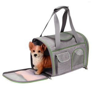 Housses de siège de voiture pour chien, sac de Transport Portable pour chat, voyage pour animaux de compagnie à côtés souples avec tapis amovible et fournitures de Transport en maille respirante