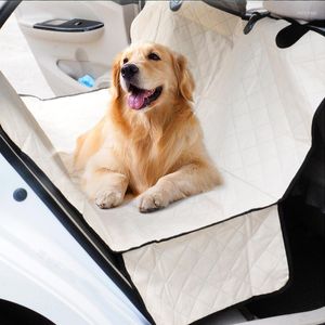 Housses de siège de voiture pour chien couverture arrière voyage anti-morsure tapis pour animaux de compagnie avec oreille imperméable beige tapis de haute qualité hamac protecteur résistant à la saleté