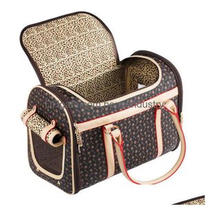 Chien Transporteur De Luxe Chiot Petit Portefeuille Chat Valise Sac À Bandoulière Étanche Premium En Cuir Pu Sac À Main De Transport Pour Voyage En Plein Air Marche Dhrvg