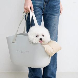 Portador de perros, bolso de transporte portátil para mascotas, fácil de limpiar, bolsa de hombro para gatos, impermeable, transpirable EVA