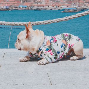 Ropa para perros para perros pequeños Bulldog francés Camisa de verano Abrigo para Chihuahua Boutique Camisa Mascota Pug Chaqueta Ropa para perros XS-XXL T200710